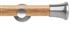 Neo 35mm Oak Wood Eyelet Pole, Stainless Steel, Trumpet