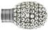 Galleria G2 35mm Finial Brushed Silver Clear Jewelled Bulb