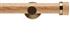 Neo 35mm Oak Wood Eyelet Pole, Spun Brass, Oak Stud