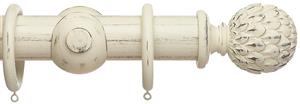 Advent 47mm Curtain Pole Distressed Linen Artichoke
