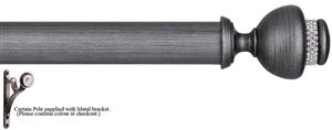 Byron Tiara 45mm Pole Satin Silver Black, Decor Charleston