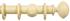 Opus 35mm Wood Curtain Pole Old Cream, Ribbed