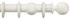 Opus 35mm Wood Curtain Pole Chalk White, Twisted
