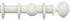 Opus 35mm Wood Curtain Pole Chalk White, Ribbed