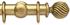 Opus 63mm Wood Curtain Pole Antique Gold, Twisted