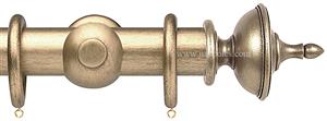 Opus 63mm Wood Curtain Pole Pale Gold, Urn