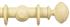 Opus 63mm Wood Curtain Pole Old Cream, Ribbed