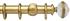 Opus Aria 35mm & 48mm Curtain Pole Antique Gold, Acrylic Ribbed/Gold
