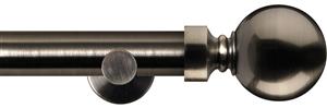 Renaissance Dimensions 28mm Contemporary Eyelet Pole Gun Metal, Plain Ball