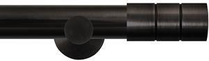 Renaissance Dimensions 28mm Contemporary Eyelet Pole Black Nickel, Cylinder