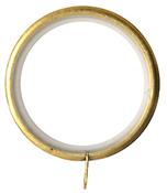 Renaissance 28mm Metal Curtain Pole Lined Rings, Antique Brass
