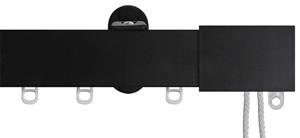 Renaissance Distinction 34mm Corded Flat Profile Curtain Track, Black Sheen