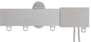 Renaissance Distinction 34mm Corded Flat Profile Curtain Track, White Sheen