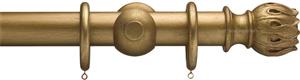 Advent 35mm Curtain Pole Distressed Gold Waterlily