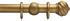 Advent 35mm Curtain Pole Distressed Gold Spiral Ball