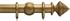 Advent 35mm Curtain Pole Distressed Gold Reeded Cone