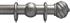 Advent 35mm Curtain Pole Pewter Spiral Ball