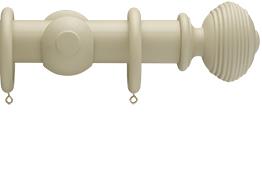 Advent 47mm Curtain Pole Somerset White Reeded Ball