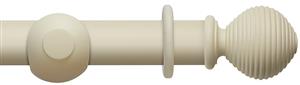 Modern Country 45mm, 55mm Pole, Pearl, Ribbed Ball