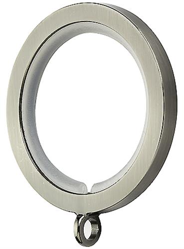 Integra Inspired Allure 35mm Metal Kubus Curtain Pole Rings Brushed Silver