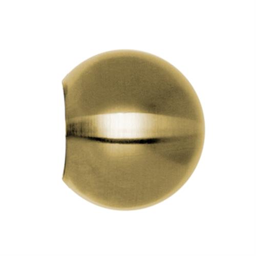 Rolls 19mm Neo Ball Finial Only by Hallis Hudson in Spun Brass, designed for use with the 19mm Neo collection of curtain poles from Hallis Hudson