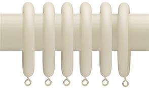Advent 47mm Curtain Pole Rings Natural Linen