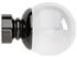 Neo Premium 28mm Clear Ball Finial Only, Black Nickel