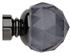Neo Premium 28mm Smoke Grey Faceted Ball Finial Only, Black Nickel