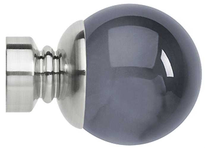 Neo Premium 35mm Smoke Grey Ball Finial Only, Stainless Steel