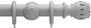 Advent 35mm Curtain Pole Steel Grey Waterlily