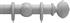Advent 35mm Curtain Pole Steel Grey Reeded Ball