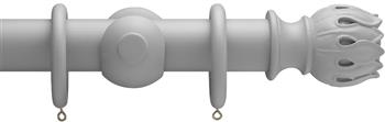 Advent 47mm Curtain Pole Steel Grey Waterlily