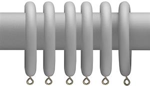 Advent 47mm Curtain Pole Rings Steel Grey