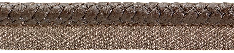 Hallis Highland Faux Leather Flanged Cord Trimming Taupe