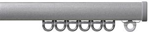 Renaissance Mini Professional Small Curved Curtain Track, Silver Metallic