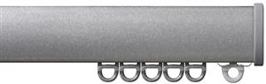 Renaissance Professional Large Curved Curtain Track, Silver Metallic