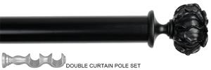 Byron Floral Romantics 35mm Double Pole Jet Black Peony
