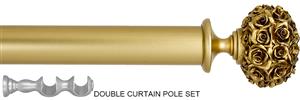 Byron Floral Romantics 35mm 55mm Double Pole Burnished Gold Posy