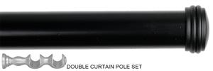Byron Floral Romantics 35mm 55mm Double Pole Jet Black Endcap