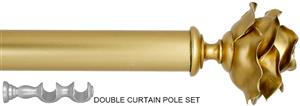 Byron Floral Romantics 35mm 55mm Double Pole Burnished Gold Rose