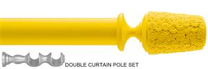 Byron Floral Neon 35mm Double Pole Yellow Daisy