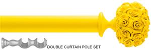 Byron Floral Neon 35mm 55mm Double Pole Yellow Posy