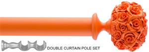 Byron Floral Neon 35mm 55mm Double Pole Orange Posy