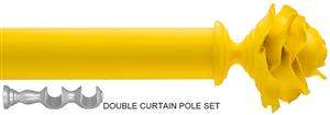 Byron Floral Neon 35mm 55mm Double Pole Yellow Rose