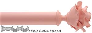 Byron Floral Neon 35mm 55mm Double Pole Baby Pink Rose