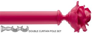 Byron Floral Neon 35mm 55mm Double Pole Raspberry Rose
