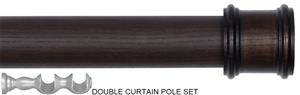 Byron Rustica 35mm 45mm 55mm Double Pole Burnt Oak Toulon