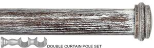 Byron Rustica 35mm 45mm 55mm Double Pole Smoked Oak Endcap