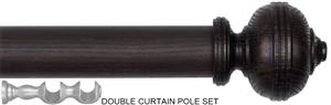Byron Rustica 35mm 45mm Double Pole Burnt Oak Remy