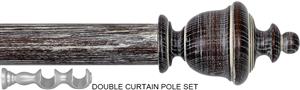 Byron Rustica 45mm 55mm Double Pole Smoked Oak Chantilly